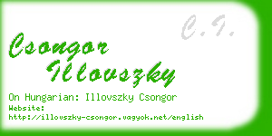 csongor illovszky business card